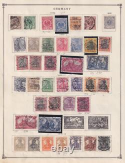 Collection de timbres neufs et oblitérés d'Allemagne sur pages d'album Bindcv