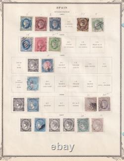 Collection de timbres neufs et utilisés d'Espagne sur des pages d'album - Succession du Dr. James Lowe ! Q245