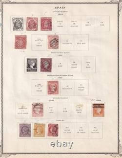 Collection de timbres neufs et utilisés d'Espagne sur des pages d'album - Succession du Dr. James Lowe ! Q245