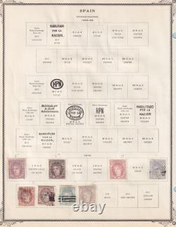 Collection de timbres neufs et utilisés d'Espagne sur des pages d'album - Succession du Dr. James Lowe ! Q245