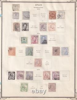 Collection de timbres neufs et utilisés d'Espagne sur des pages d'album - Succession du Dr. James Lowe ! Q245