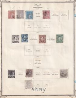 Collection de timbres neufs et utilisés d'Espagne sur des pages d'album - Succession du Dr. James Lowe ! Q245