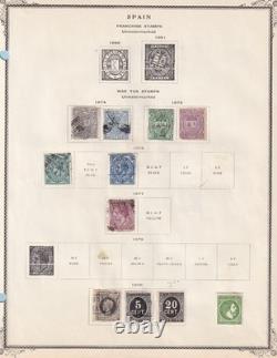 Collection de timbres neufs et utilisés d'Espagne sur des pages d'album - Succession du Dr. James Lowe ! Q245