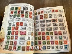 Collection de timbres-poste Vtg Livre de collection de timbres-poste des États-Unis et internationaux