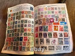 Collection de timbres-poste Vtg Livre de collection de timbres-poste des États-Unis et internationaux