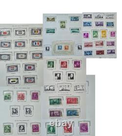 Collection de timbres-poste américains dans l'album de timbres vintage Le Capitole des États-Unis