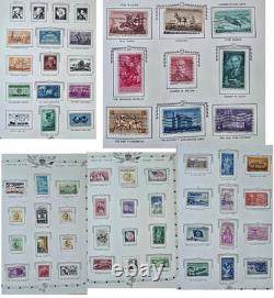 Collection de timbres-poste américains dans l'album de timbres vintage Le Capitole des États-Unis