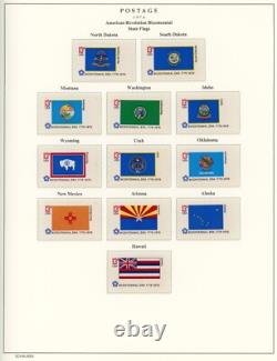 Collection de timbres presque complète des États-Unis 1952-2007 dans 6 albums Schaubek sans charnières