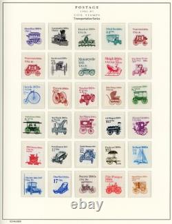 Collection de timbres presque complète des États-Unis 1952-2007 dans 6 albums Schaubek sans charnières