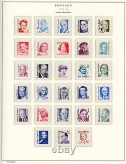 Collection de timbres presque complète des États-Unis 1952-2007 dans 6 albums Schaubek sans charnières