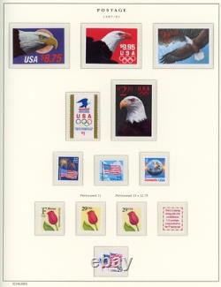 Collection de timbres presque complète des États-Unis 1952-2007 dans 6 albums Schaubek sans charnières