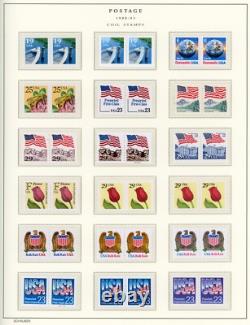 Collection de timbres presque complète des États-Unis 1952-2007 dans 6 albums Schaubek sans charnières
