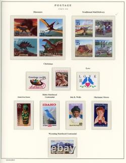Collection de timbres presque complète des États-Unis 1952-2007 dans 6 albums Schaubek sans charnières