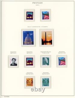 Collection de timbres presque complète des États-Unis 1952-2007 dans 6 albums Schaubek sans charnières