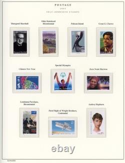 Collection de timbres presque complète des États-Unis 1952-2007 dans 6 albums Schaubek sans charnières