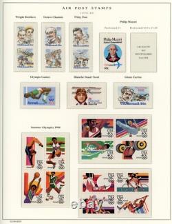 Collection de timbres presque complète des États-Unis 1952-2007 dans 6 albums Schaubek sans charnières