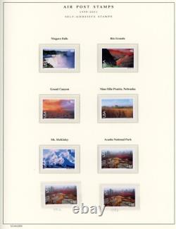 Collection de timbres presque complète des États-Unis 1952-2007 dans 6 albums Schaubek sans charnières