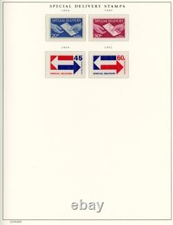 Collection de timbres presque complète des États-Unis 1952-2007 dans 6 albums Schaubek sans charnières