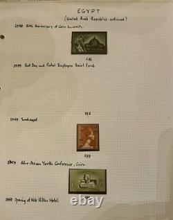 Collection de timbres rares d'Égypte de 1872 aux années 1960 / Album de timbres du roi Fouad et plus encore