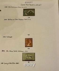 Collection de timbres rares d'Égypte de 1872 aux années 1960 / Album de timbres du roi Fouad et plus encore