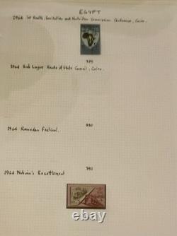 Collection de timbres rares d'Égypte de 1872 aux années 1960 / Album de timbres du roi Fouad et plus encore
