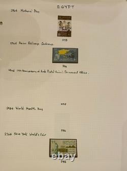 Collection de timbres rares d'Égypte de 1872 aux années 1960 / Album de timbres du roi Fouad et plus encore