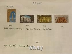 Collection de timbres rares d'Égypte de 1872 aux années 1960 / Album de timbres du roi Fouad et plus encore