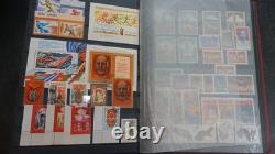 Collection de timbres russes dans un grand album de stock