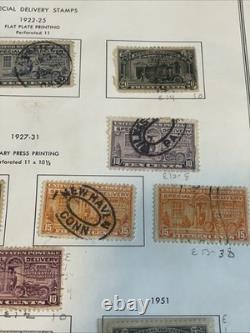 Collection de timbres spéciaux de livraison des États-Unis 1888-1950 Pages d'album E2