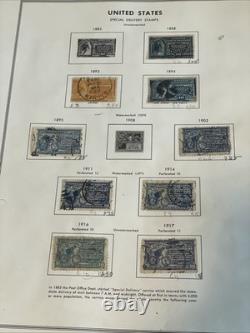 Collection de timbres spéciaux de livraison des États-Unis 1888-1950 Pages d'album E2