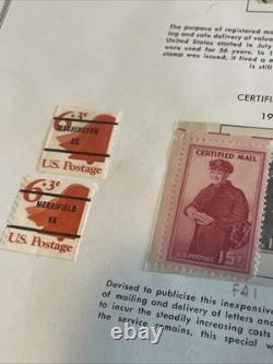 Collection de timbres spéciaux de livraison des États-Unis 1888-1950 Pages d'album E2