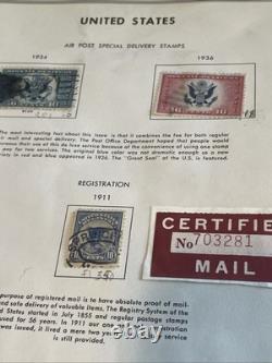 Collection de timbres spéciaux de livraison des États-Unis 1888-1950 Pages d'album E2