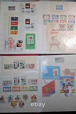 Collection de timbres sportifs thématiques dans 3 albums Lighthouse (belle collection) Voir les photos.