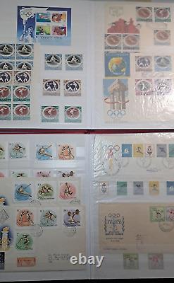 Collection de timbres sportifs thématiques dans 3 albums Lighthouse (belle collection) Voir les photos.