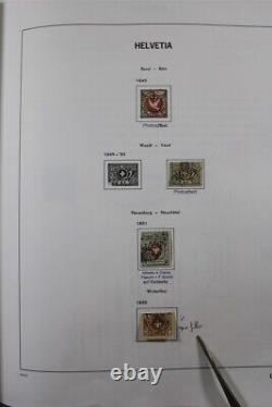 Collection de timbres suisses du canton de Bâle-Ville, avec des rayons 51 et des certificats