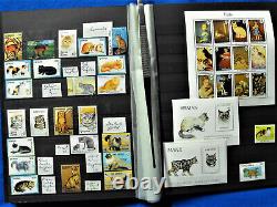Collection de timbres thématiques Chats du monde Races de chat Kitty Album géant 800+ MNH