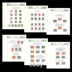 Collection de timbres usagés d'Australie 1913-65 avant le décimal dans un album Seven Seas