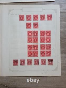 Collection de timbres usagés de haute valeur des États-Unis dans des pages d'album Scott. Lot sans filigrane.