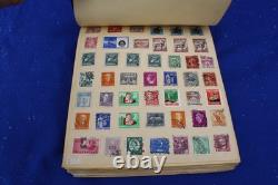 Collection de timbres vintage États américains villes Europe OTAN naval aérien années 1950 album À VOIR