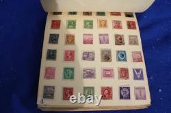 Collection de timbres vintage États américains villes Europe OTAN naval aérien années 1950 album À VOIR
