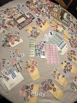 Collection de timbres vintage Lot international trié INTACT