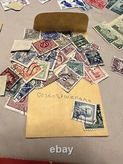 Collection de timbres vintage Lot international trié INTACT