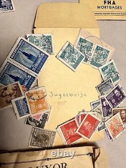 Collection de timbres vintage Lot international trié INTACT