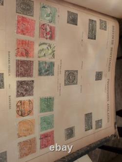 Collection de timbres vintage Plus du monde entier des années 1800 dans un album Schwanberg Briefmarken
