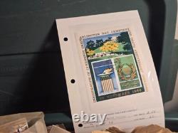 Collection de timbres vintage d’une succession à vie 50k-100k+ timbres, bac de 15 lb + album Harris Pr