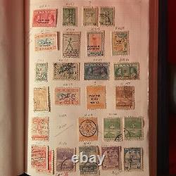 Collection de timbres vintage de la GRECE dans un album ANTIQUE 1220 1880 HERMES LIVRAISON GRATUITE