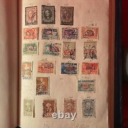 Collection de timbres vintage de la GRECE dans un album ANTIQUE 1220 1880 HERMES LIVRAISON GRATUITE