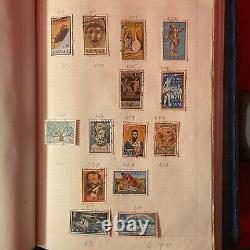 Collection de timbres vintage de la GRECE dans un album ANTIQUE 1220 1880 HERMES LIVRAISON GRATUITE