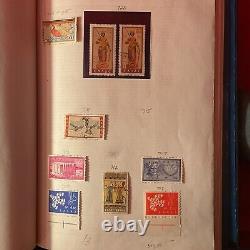 Collection de timbres vintage de la GRECE dans un album ANTIQUE 1220 1880 HERMES LIVRAISON GRATUITE