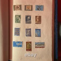 Collection de timbres vintage de la GRECE dans un album ANTIQUE 1220 1880 HERMES LIVRAISON GRATUITE